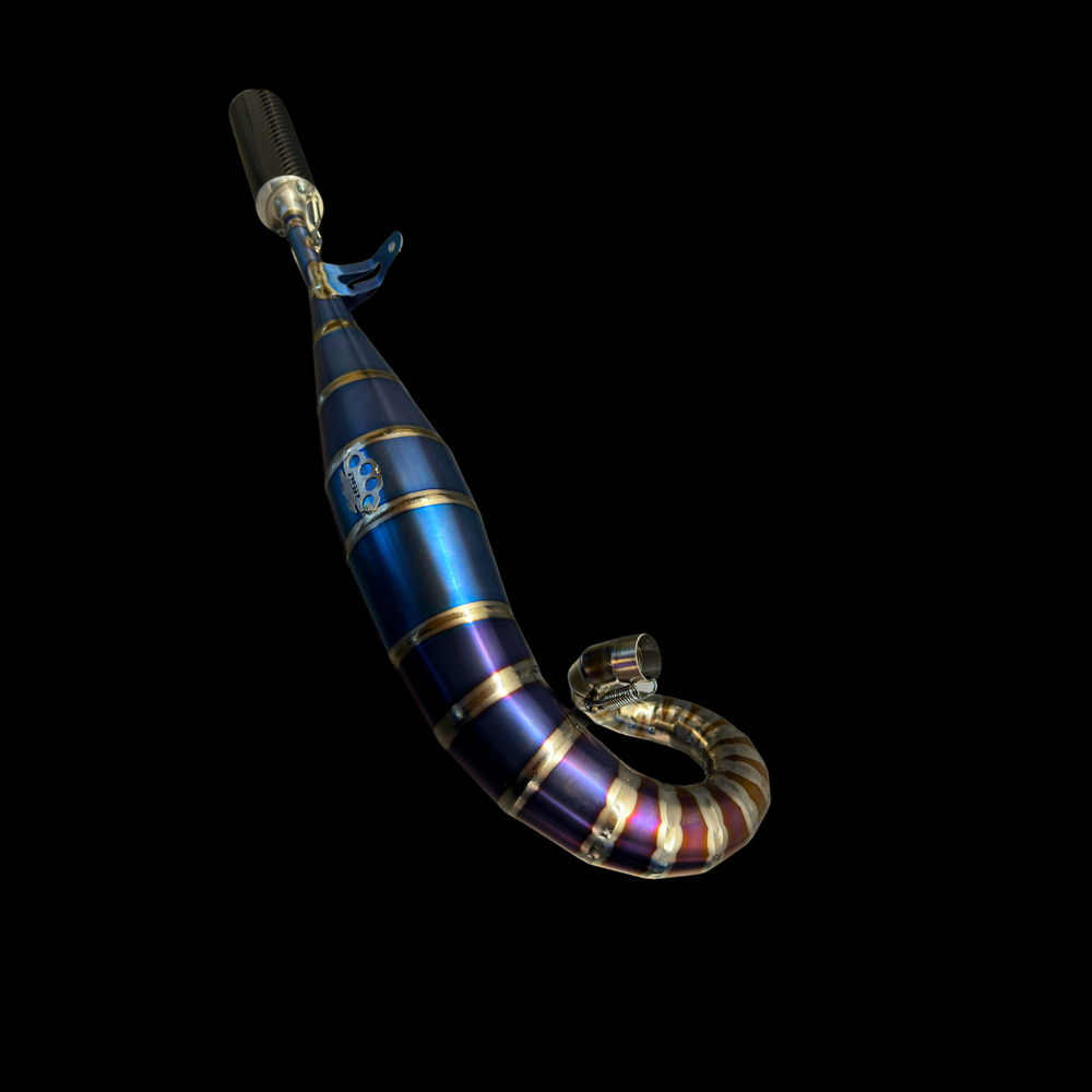 GP04 Multicolor Titanium Muffler - Piaggio and Gilera - DBR Factory