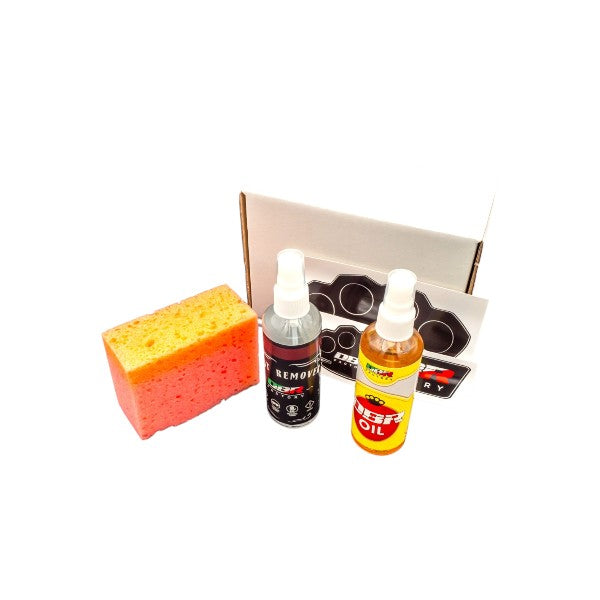 Care Kit Classic - Olio Antiruggine + Rust Remover + Spugna & Adesivi - DBR Factory