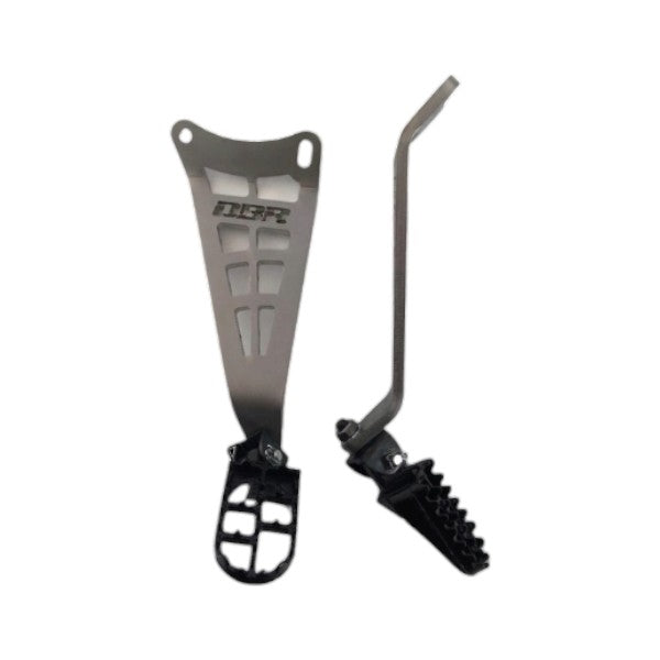 Stainless Steel Footrest Kit for Piaggio Bravo and Si - DBR Factory