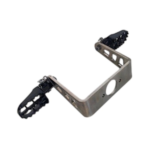 Stainless Steel Footrest Kit for Piaggio Bravo and Si - DBR Factory