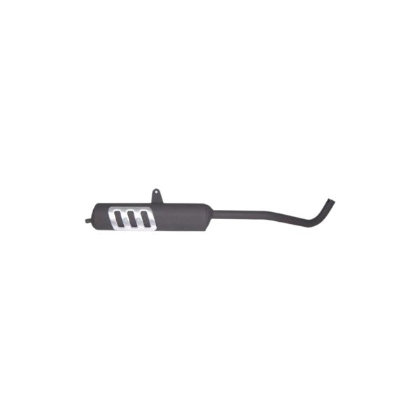 New Original Power Ovale 83/01 Black Muffler with Aluminum Guard for Piaggio Ciao - Giannelli